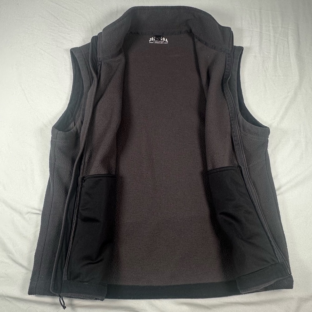 Joes USA Mens Fleece Vest Charcoal Gray Full Zip Sleeveless Jacket Large F219 - Picture 2 of 8